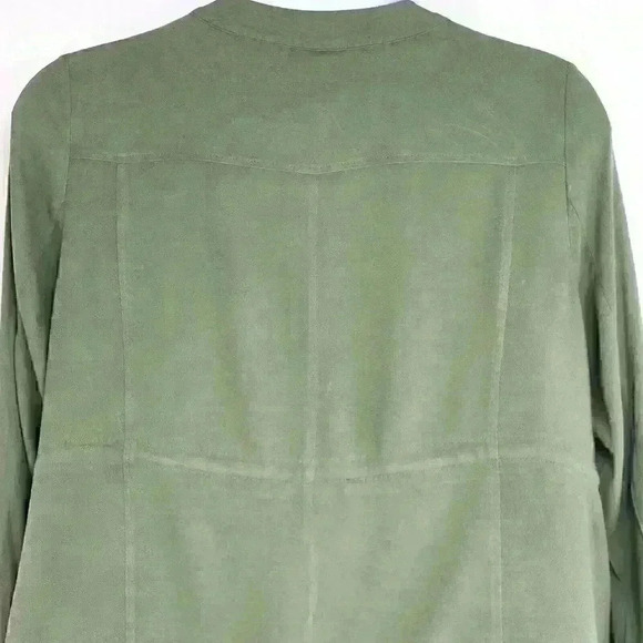 Torrid Size 2 olive green drawstring waist long sleeve blazer - Picture 8 of 15